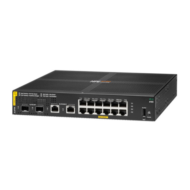 CX 6100 12G Class4 PoE 2G/2SFP+ 139W Switch