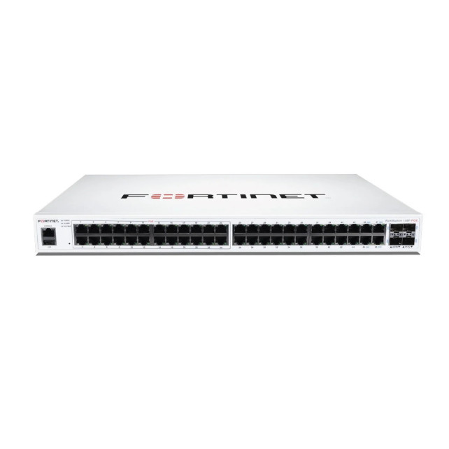 FortiSwitch 148F-POE, L2+, 24GbE, 24GbE POE, 4 SFP+, 370W, 3Y (FS-148F-POE)