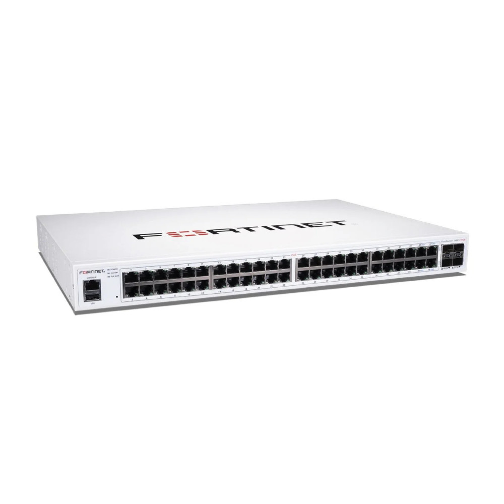 FortiSwitch 148F-FPOE, L2+, 48GbE POE, 4 SFP+, 740W, 3Y (FS-148F-FPOE)