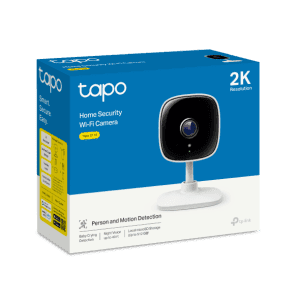 Cámara de seguridad Wi-Fi Tapo C110 para monitoreo en el hogar y detección de movimiento.