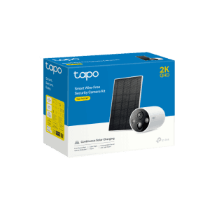 Cámara de seguridad solar Tapo sin cables con resolución 2K QHD y panel solar para vigilancia exteri.