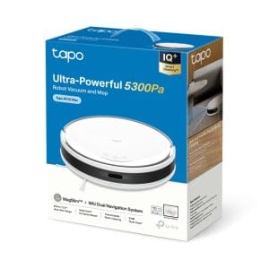 Robot aspirador Tapo IQ+ con potencia de 5300Pa para limpieza eficiente.