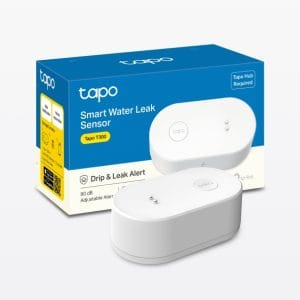 Sensor de fuga de agua Tapo T300 para detección de fugas y alertas en tiempo real.