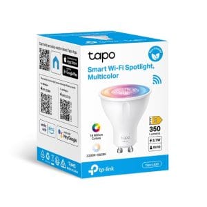Bombilla inteligente Wi-Fi multicolor Tapo, control desde app, 16 millones de colores, 350 lúmenes.