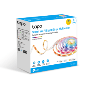 Tira de luces LED Wi-Fi multicolor, control inteligente, compatible con app y asistentes de voz.