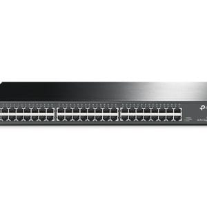 Switch de red TP-Link con 24 puertos Gigabit para redes empresariales.