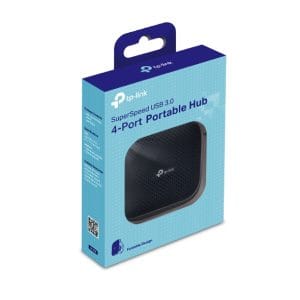 Hub USB portátil de 4 puertos para conexión rápida y eficiente. Compatible con dispositivos USB 3.